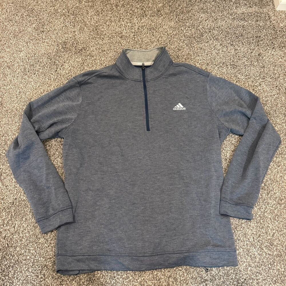Adidas Golf Performance Quarter Zip Pullover L Gray Athleisure Activewear Casual